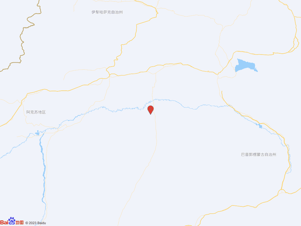 新疆巴音郭楞州尉犁县（北纬40.89度，东经84.16度）发生3.8级地震